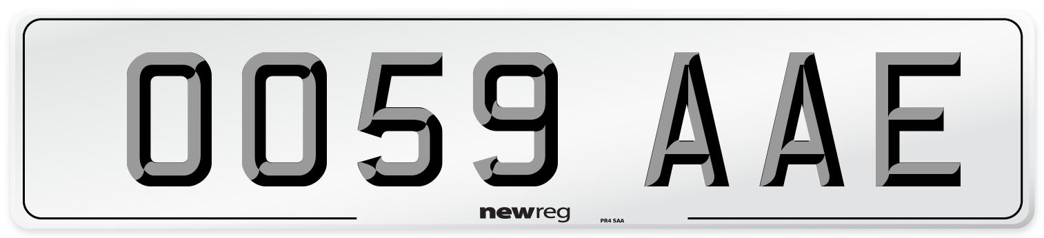 OO59 AAE Number Plate from New Reg